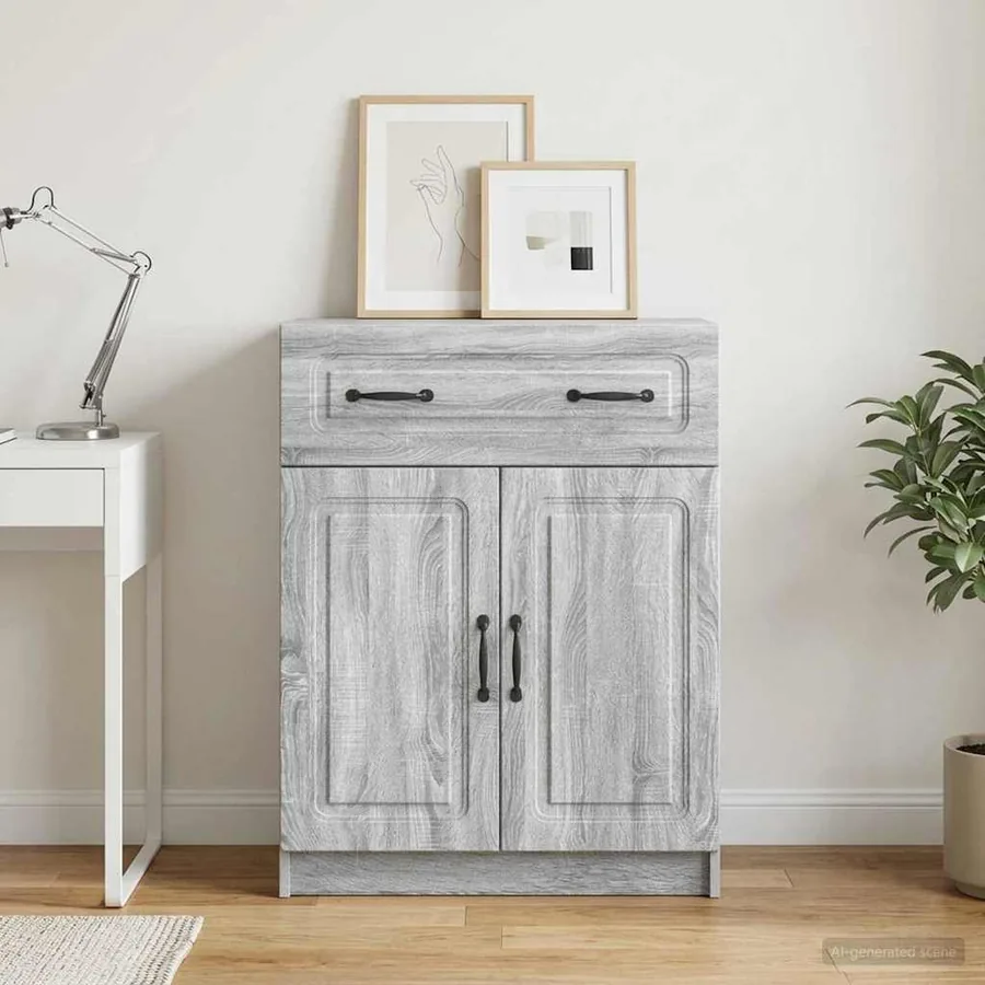 Buffet Sonoma gris 66 x 34,5 x 87 cm Bois d'ingénierie