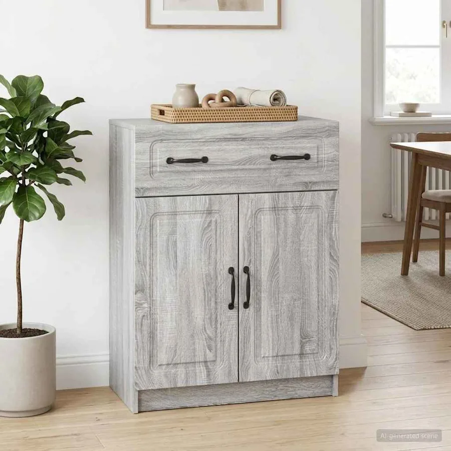 Buffet Sonoma gris 66 x 34,5 x 87 cm Bois d'ingénierie - 4
