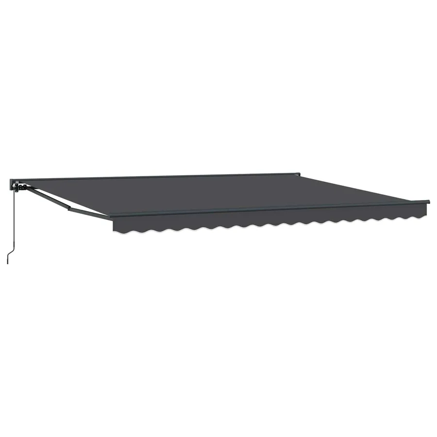Auvent rétractable manuel Anthracite 4 × 3,5 m - 2