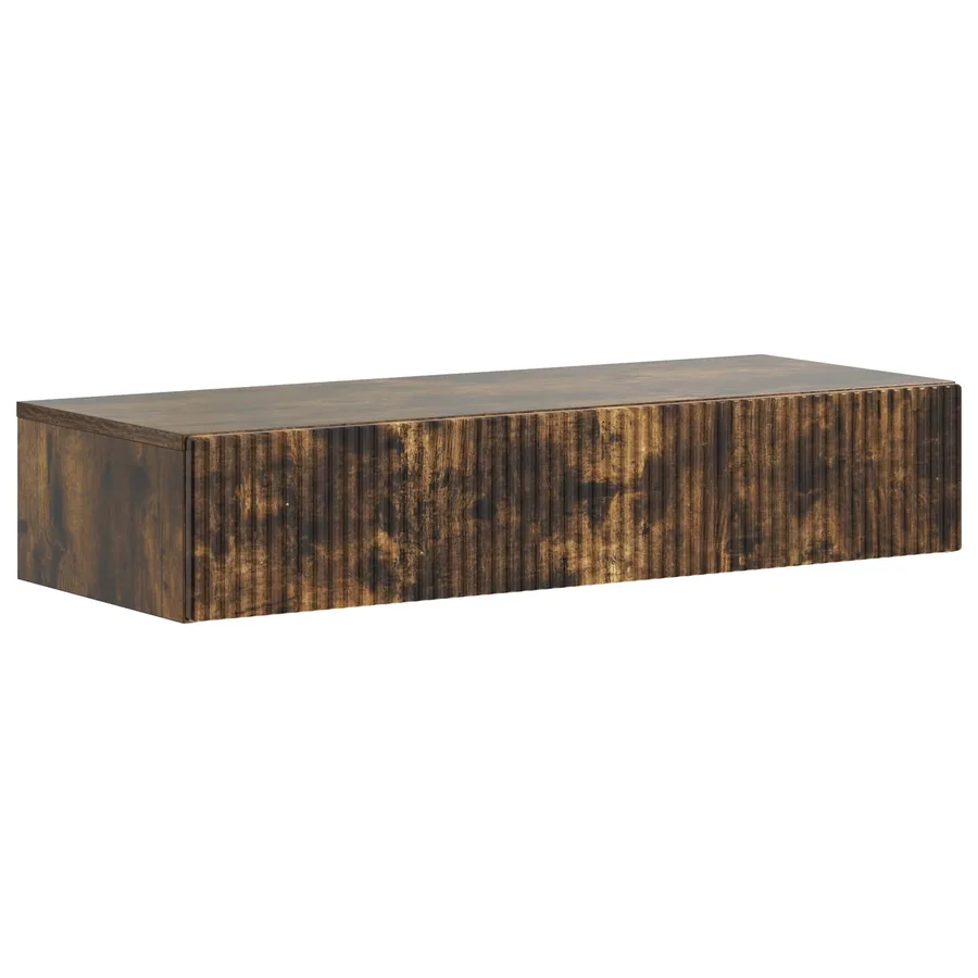 Table d'appoint murale Chêne fumé 87,5 x 34,5 x 17 cm - 2
