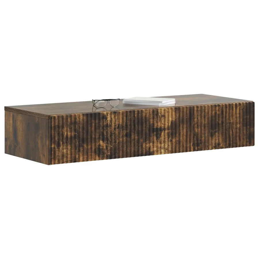 Table d'appoint murale Chêne fumé 87,5 x 34,5 x 17 cm - 3