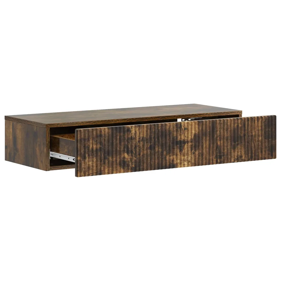 Table d'appoint murale Chêne fumé 87,5 x 34,5 x 17 cm - 4