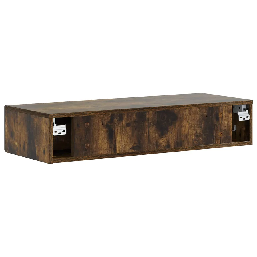 Table d'appoint murale Chêne fumé 87,5 x 34,5 x 17 cm - 7