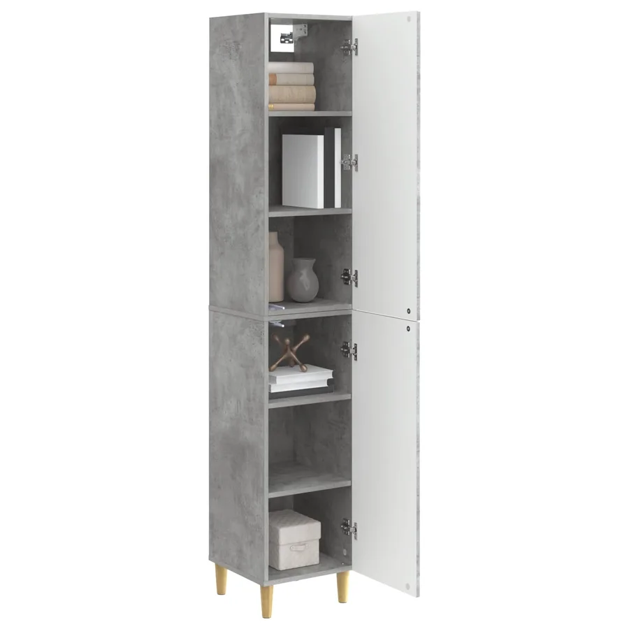 Ensemble de Meubles 2 pcs Gris béton Bois d'ingénierie - 3