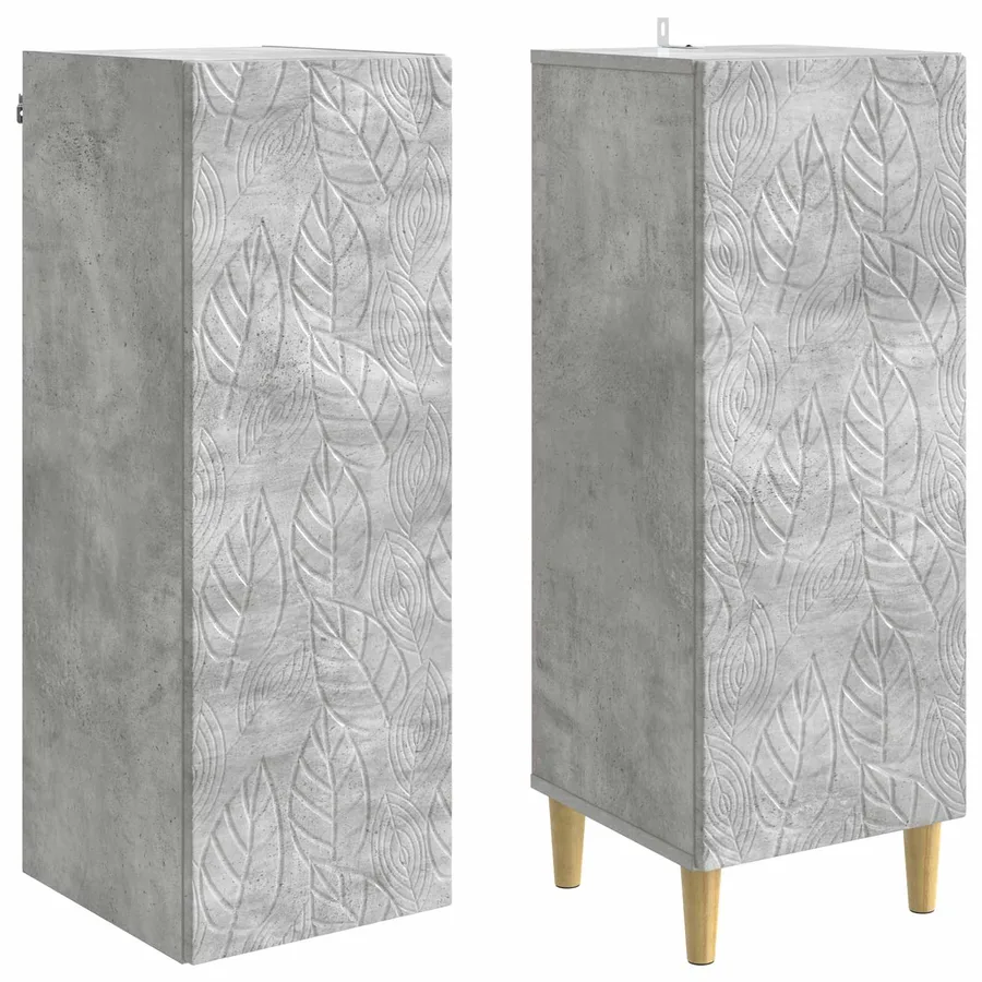 Ensemble de Meubles 2 pcs Gris béton Bois d'ingénierie - 4