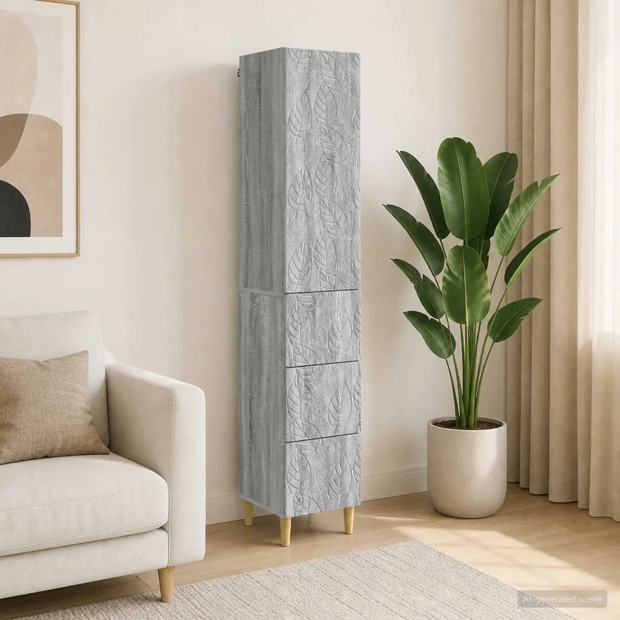 Ensemble de Meubles 2 pcs Sonoma gris 33 x 34,5 x 90 cm