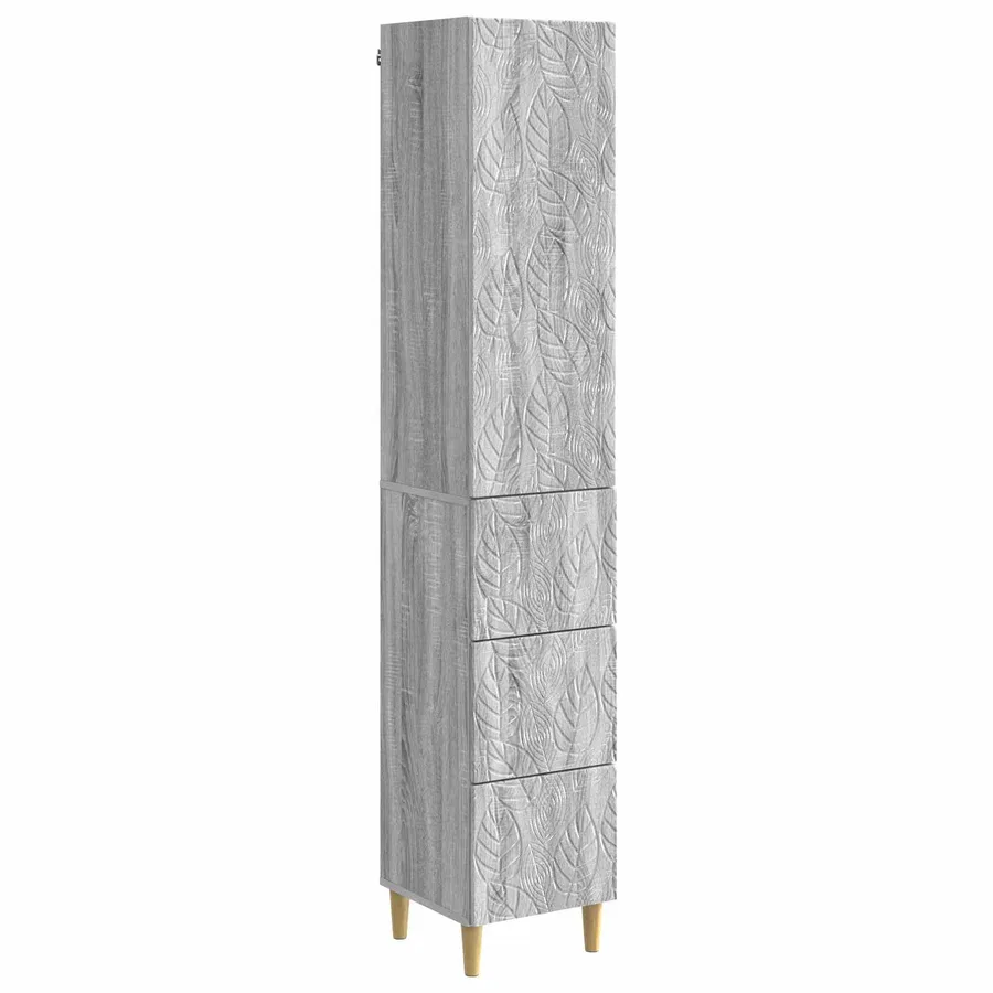 Ensemble de Meubles 2 pcs Sonoma gris 33 x 34,5 x 90 cm - 2