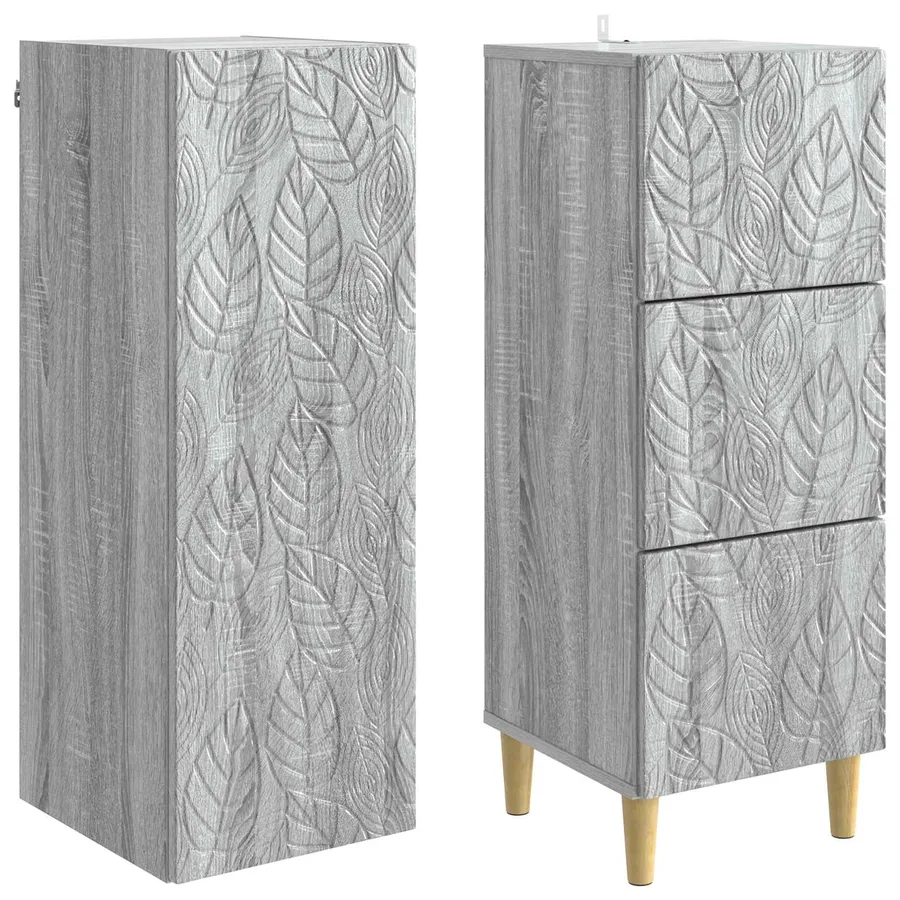 Ensemble de Meubles 2 pcs Sonoma gris 33 x 34,5 x 90 cm - 4
