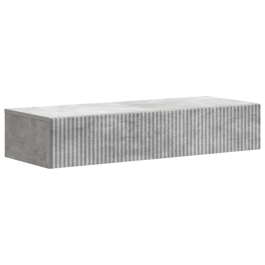 Table d'appoint murale Gris béton 87,5 x 34,5 x 17 cm - 2