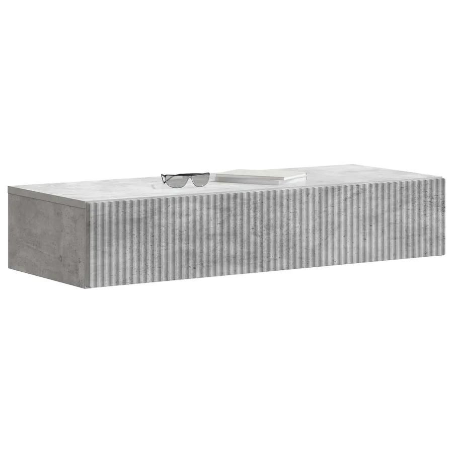 Table d'appoint murale Gris béton 87,5 x 34,5 x 17 cm - 3