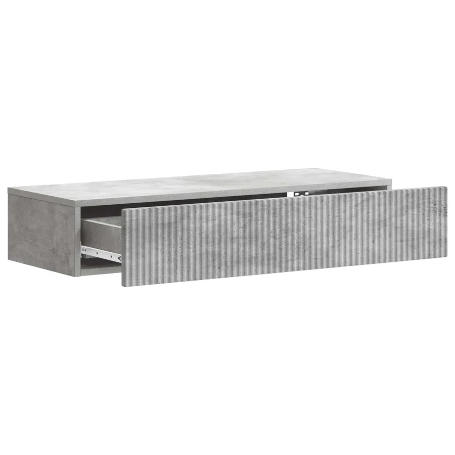 Table d'appoint murale Gris béton 87,5 x 34,5 x 17 cm - 4