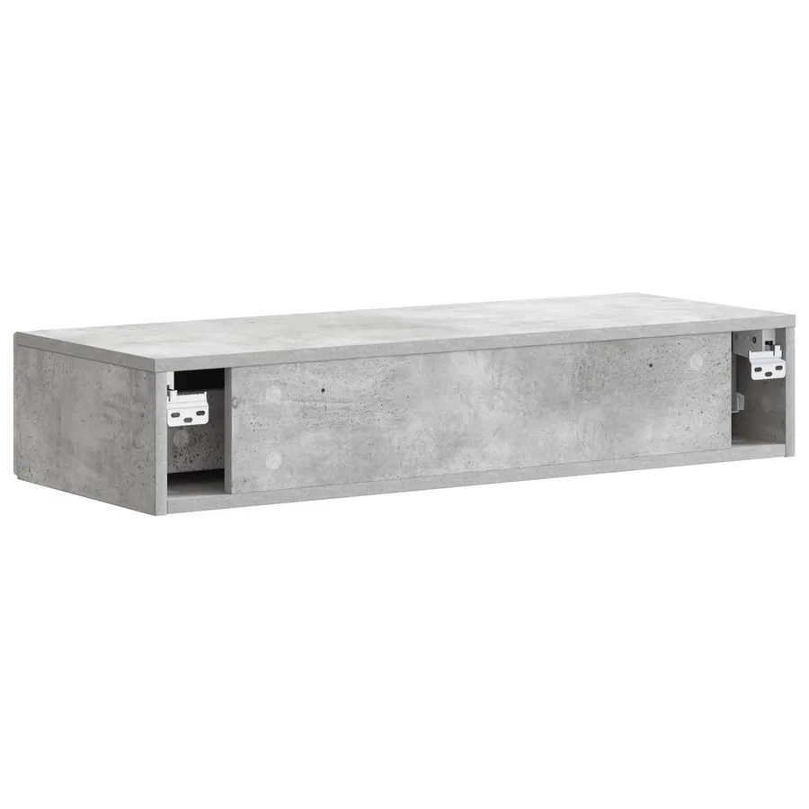 Table d'appoint murale Gris béton 87,5 x 34,5 x 17 cm - 7