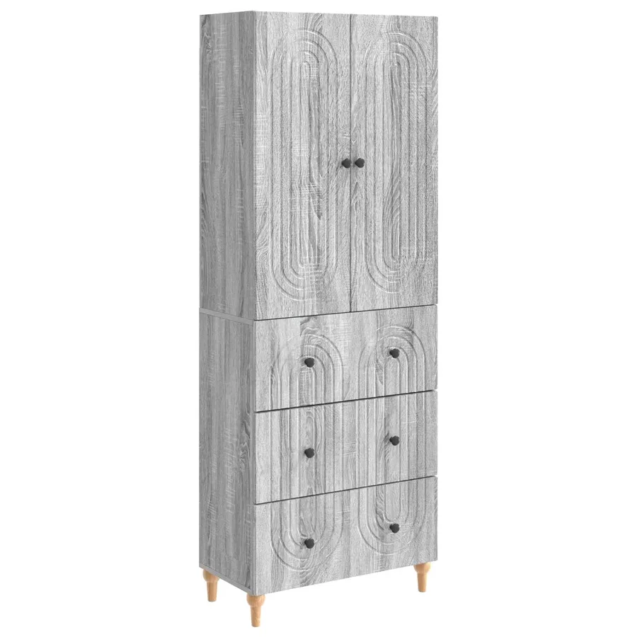 Ensemble de Meubles 2 pcs Sonoma gris 66 x 34,5 x 90 cm - 2