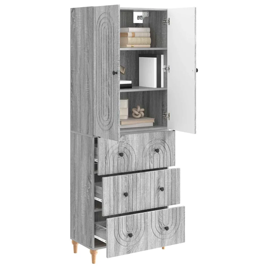 Ensemble de Meubles 2 pcs Sonoma gris 66 x 34,5 x 90 cm - 3