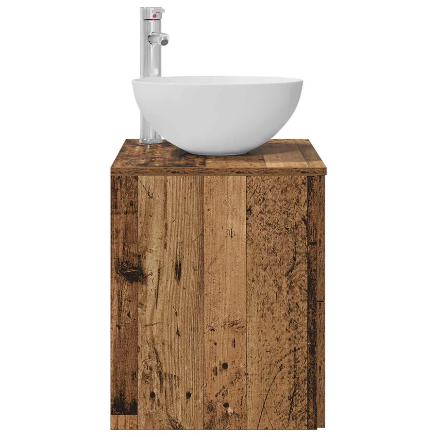 Meuble lavabo mural Bois ancien 49,5 x 35 x 63 cm - 4