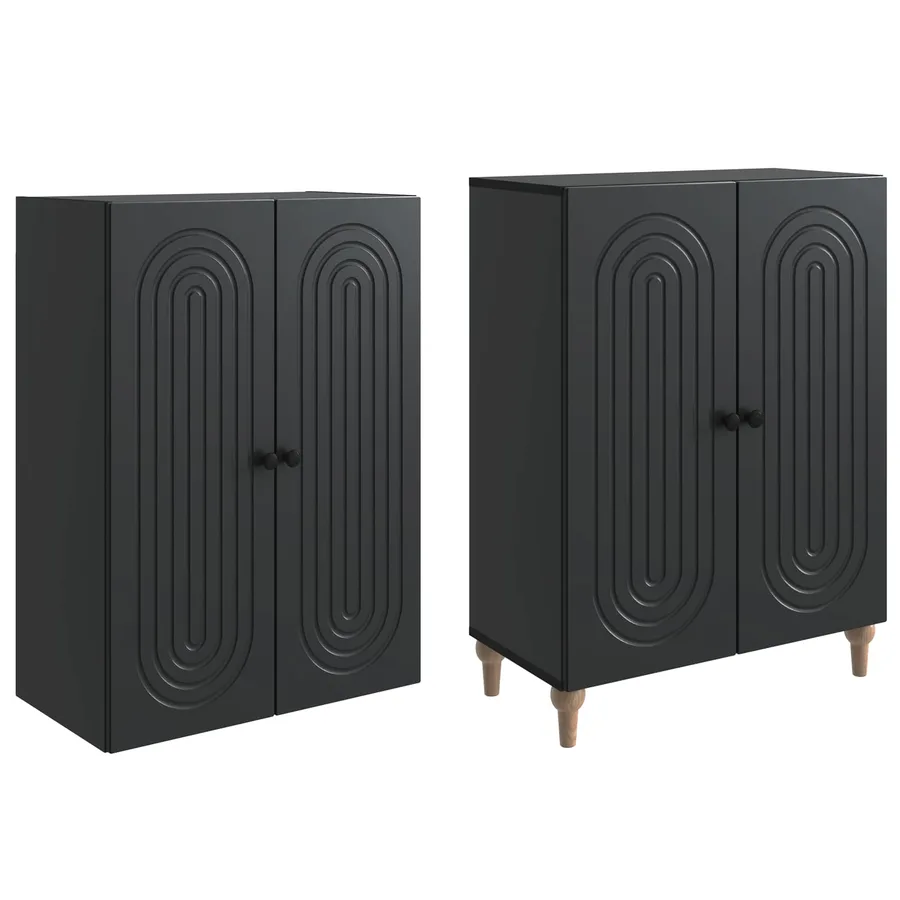 Ensemble de Meubles 2 pcs 66 x 34,5 x 90 cm Bois d'ingénierie - 4