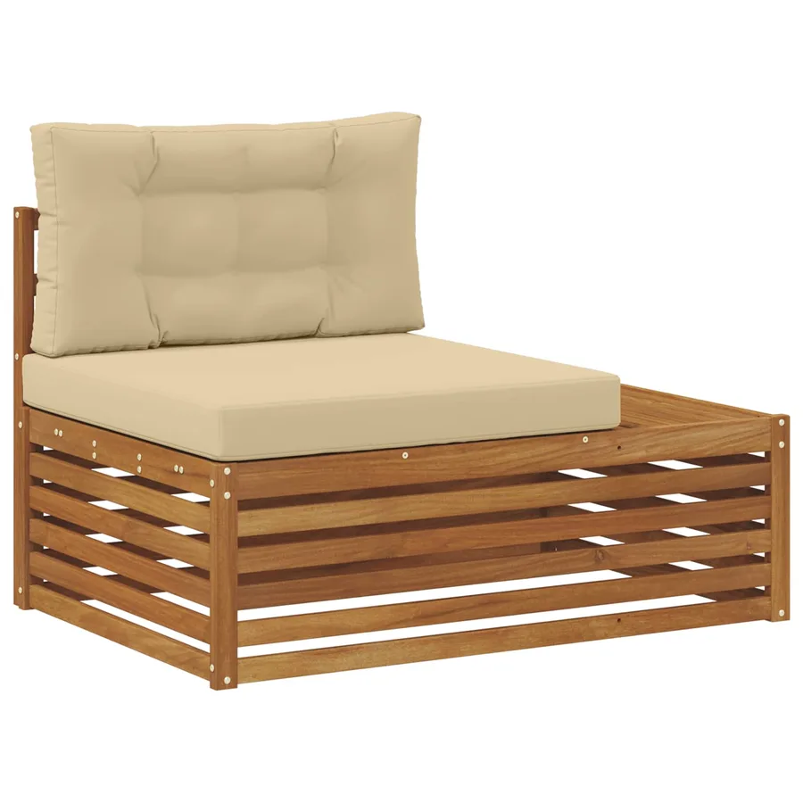 Ensemble de canapés d'extérieur 4 Pièce Naturel et Beige - 6
