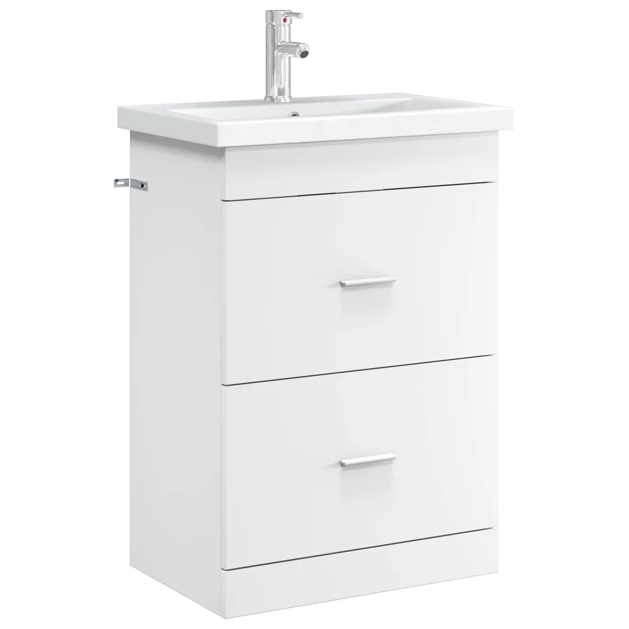 Meuble sous lavabo de salle de bain Blanc 56 x 37,5 x 81 cm - 3