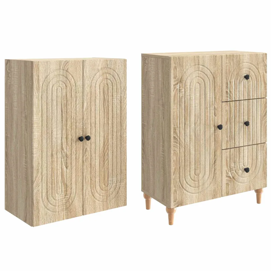 Ensemble de Meubles 2 pcs 66 x 34,5 x 90 cm Bois d'ingénierie - 4