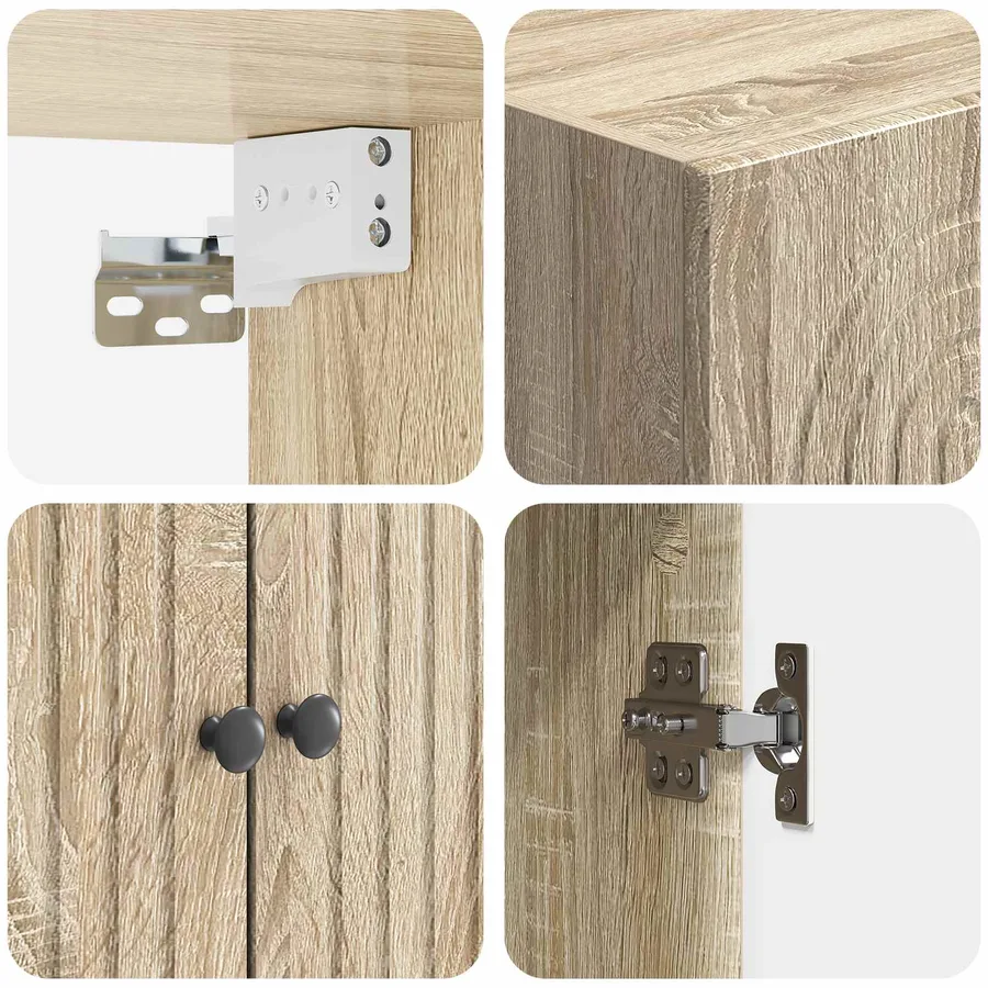 Ensemble de Meubles 2 pcs 66 x 34,5 x 90 cm Bois d'ingénierie - 8