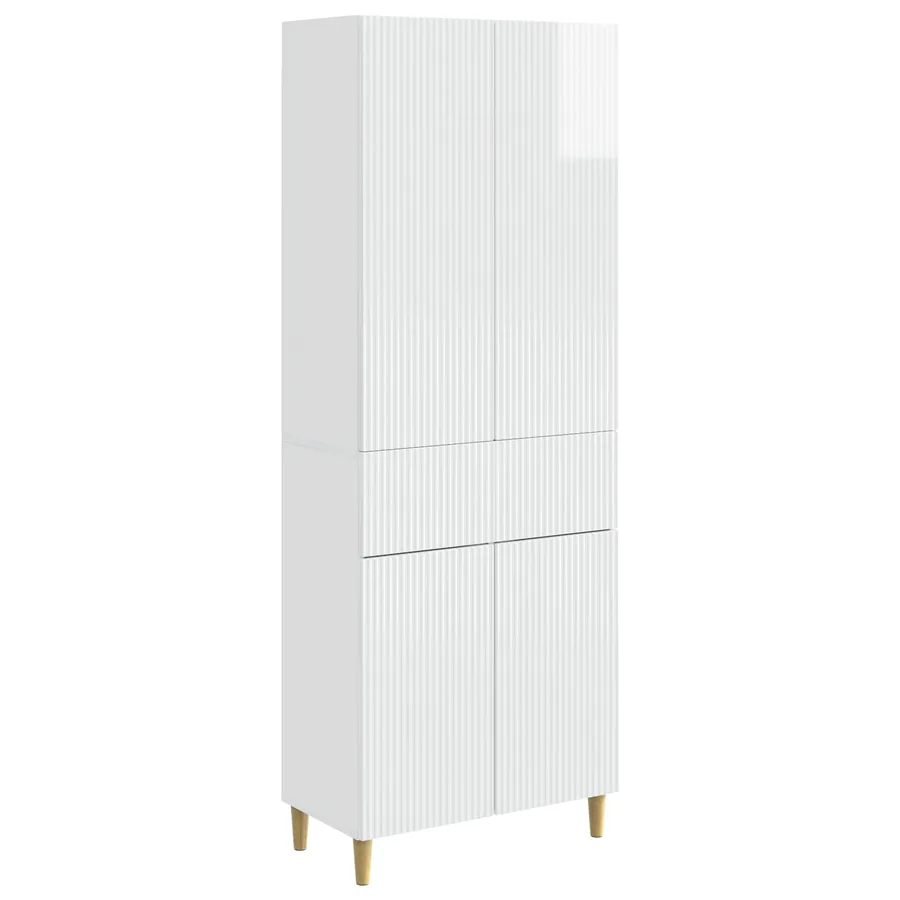 Ensemble de Meubles 2 pcs Blanc brillant 66 x 34,5 x 90 cm - 2