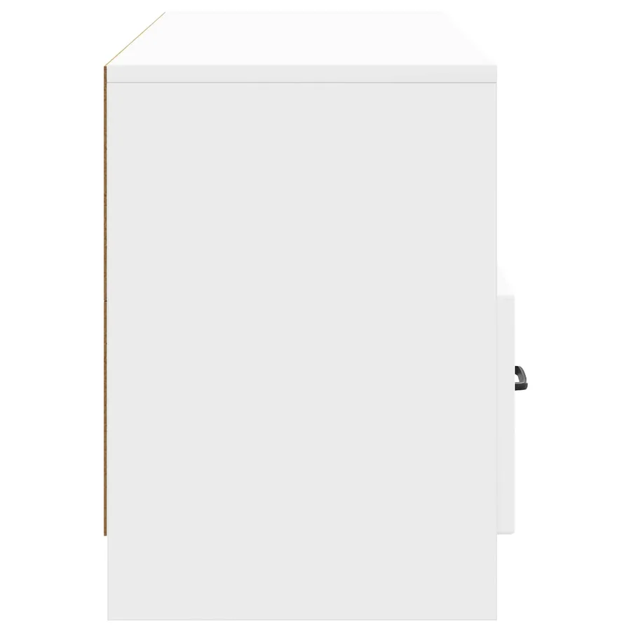 Meuble TV Blanc brillant 102 x 34,5 x 47 cm Bois d'ingénierie - 7