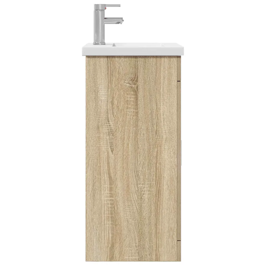 Meuble de salle de bain avec évier Chêne Sonoma - 5