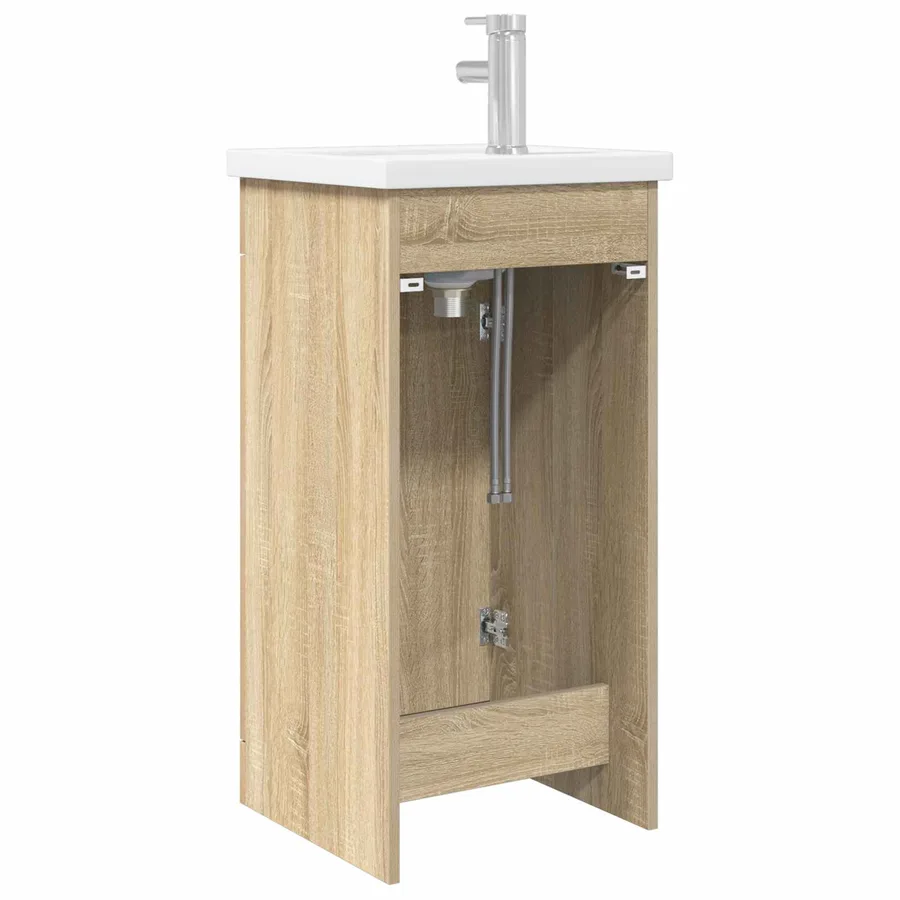 Meuble de salle de bain avec évier Chêne Sonoma - 6