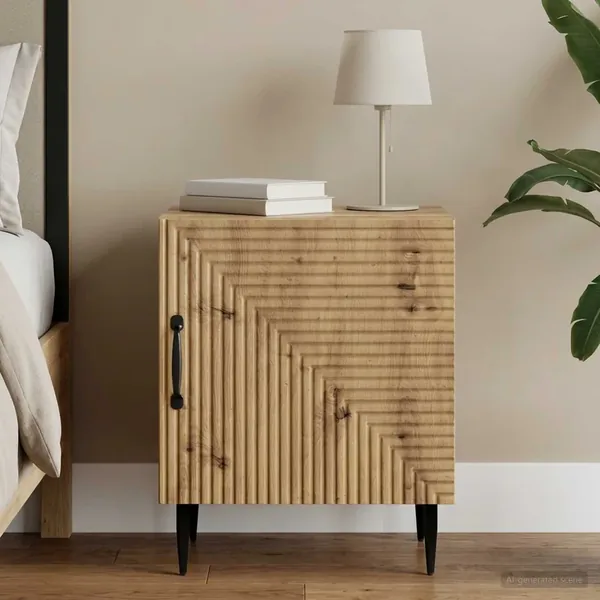 Cabinet de chevet Chêne artisanal 43 x 34,5 x 50 cm