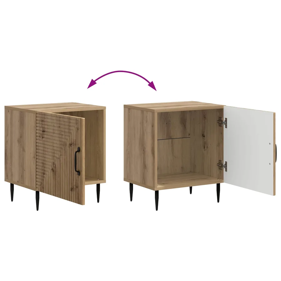 Cabinet de chevet Chêne artisanal 43 x 34,5 x 50 cm - 8