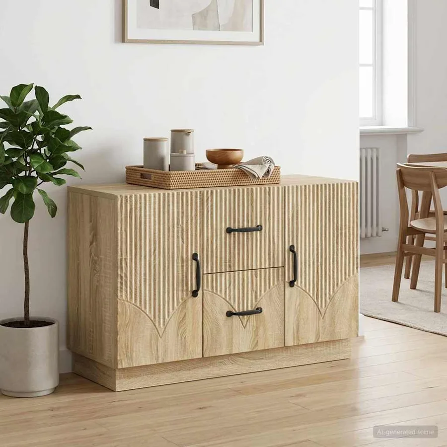 Buffet Chêne Sonoma 89 x 34,5 x 57 cm Bois d'ingénierie - 4