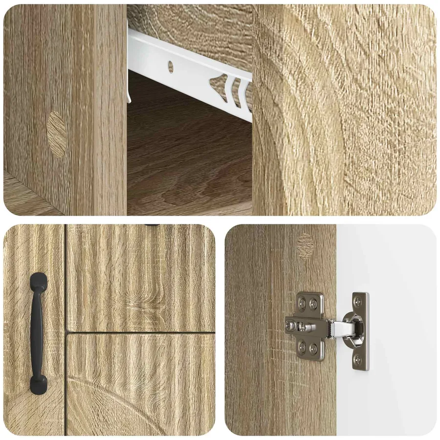 Buffet Chêne Sonoma 89 x 34,5 x 57 cm Bois d'ingénierie - 9
