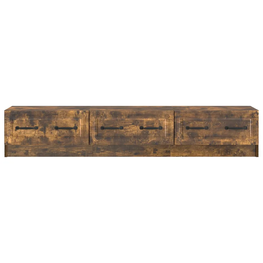 Meuble TV Chêne fumé 147 x 34,5 x 27 cm Bois d'ingénierie - 6