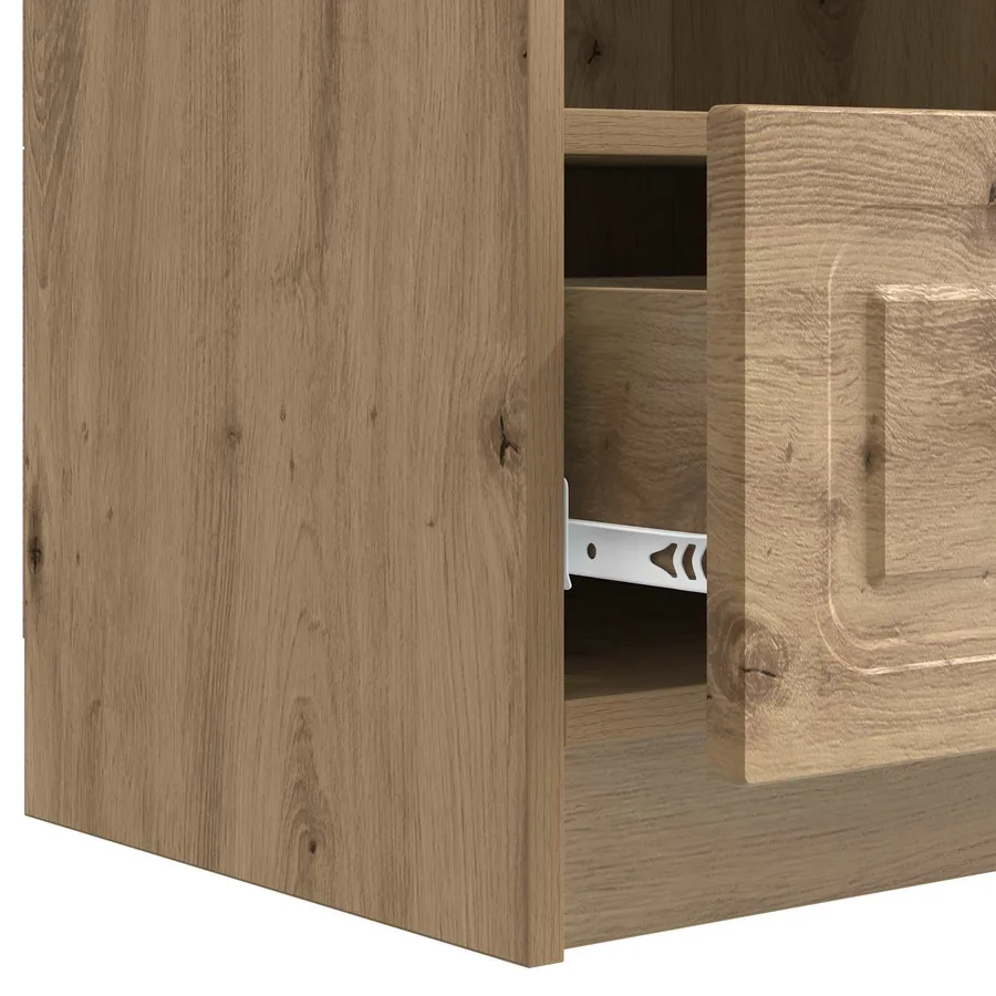 Meuble TV 102 x 34,5 x 47 cm Chêne artisanal Bois d'ingénierie - 9