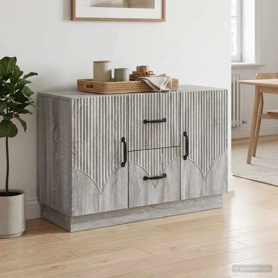 Buffet Sonoma gris 89 x 34,5 x 57 cm Bois d'ingénierie