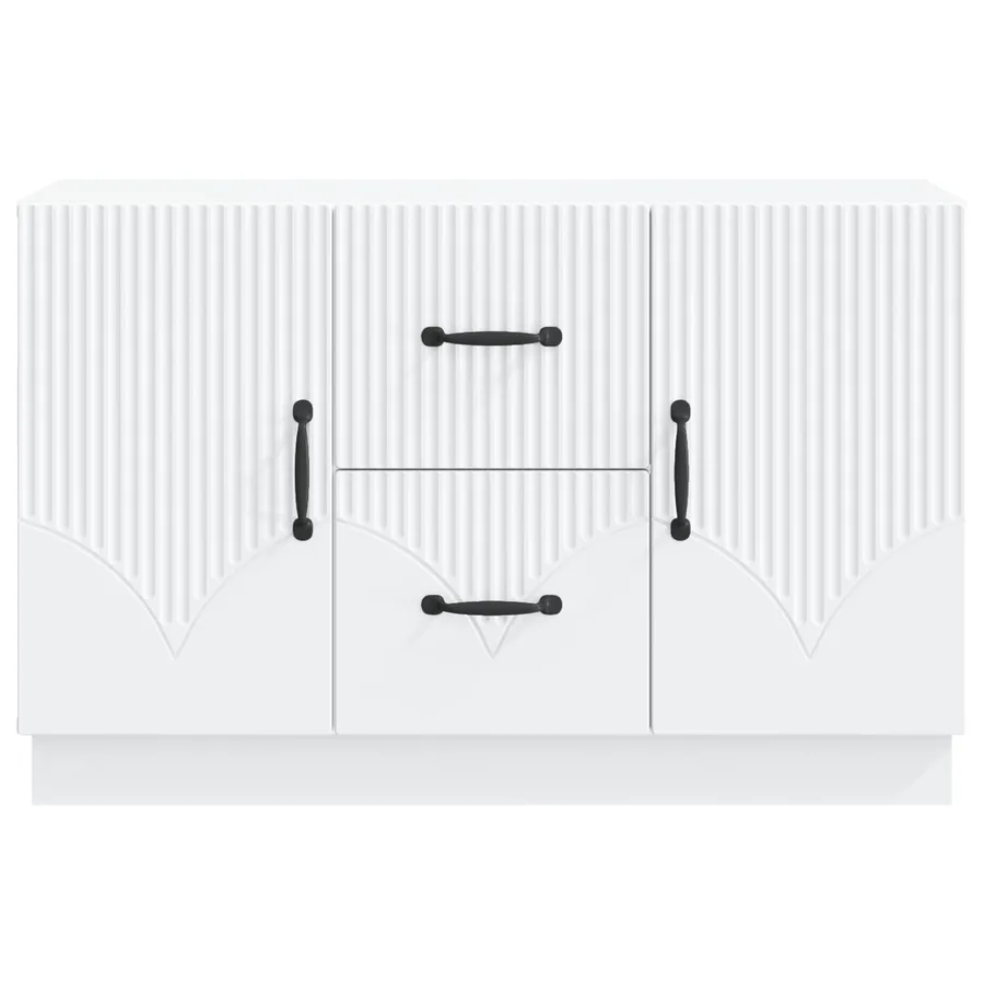 Buffet Blanc 89 x 34,5 x 57 cm Bois d'ingénierie - 6