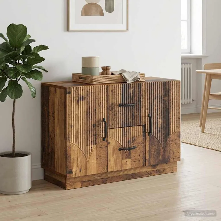 Buffet Bois ancien 89 x 34,5 x 57 cm Bois d'ingénierie