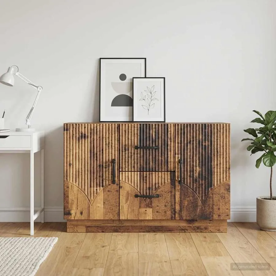 Buffet Bois ancien 89 x 34,5 x 57 cm Bois d'ingénierie - 4