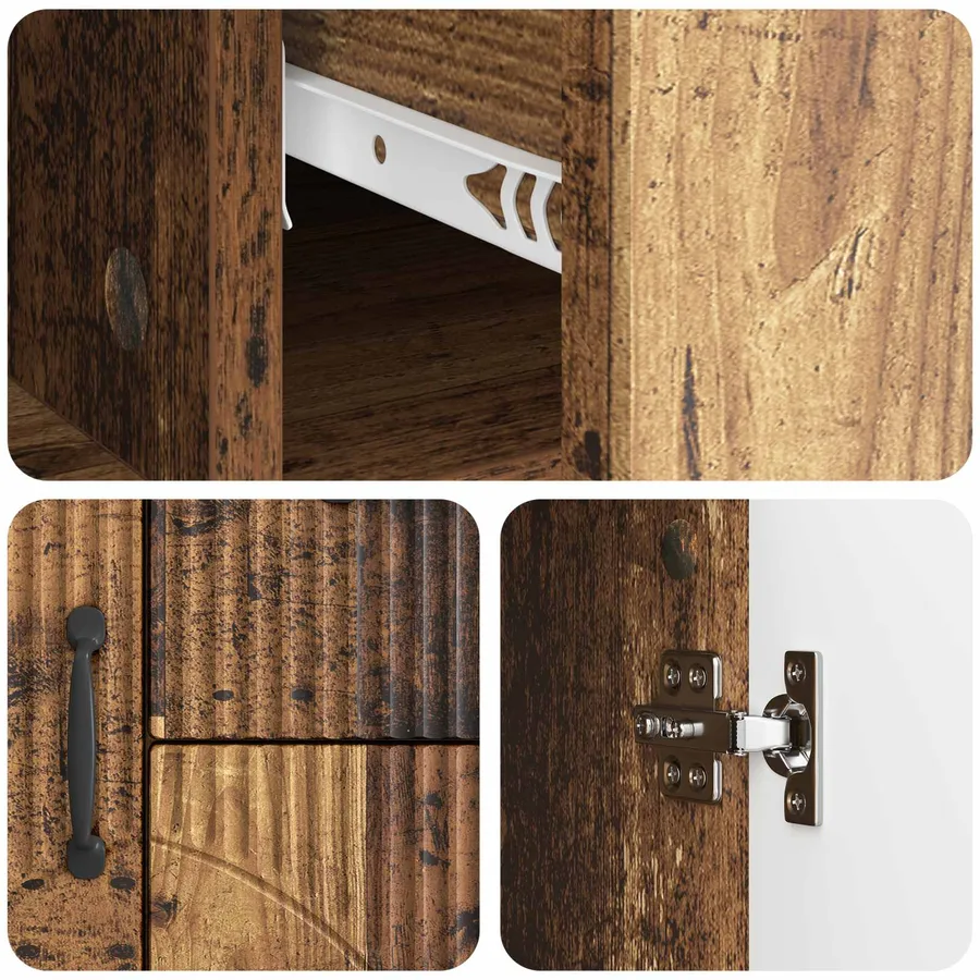 Buffet Bois ancien 89 x 34,5 x 57 cm Bois d'ingénierie - 9