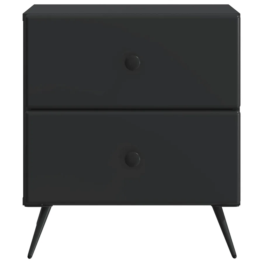 Cabinet de chevet avec tiroir 2 pcs Noir 43 x 34,5 x 47,5 cm - 7