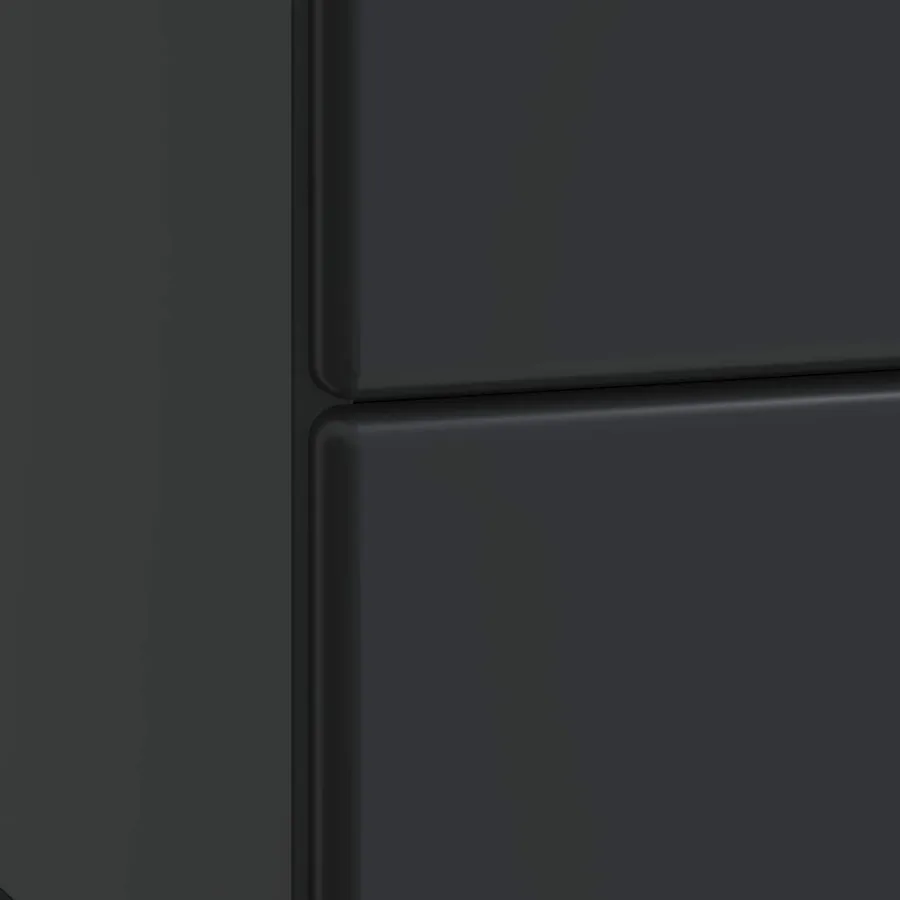 Cabinet de chevet avec tiroir 2 pcs Noir 43 x 34,5 x 47,5 cm - 8