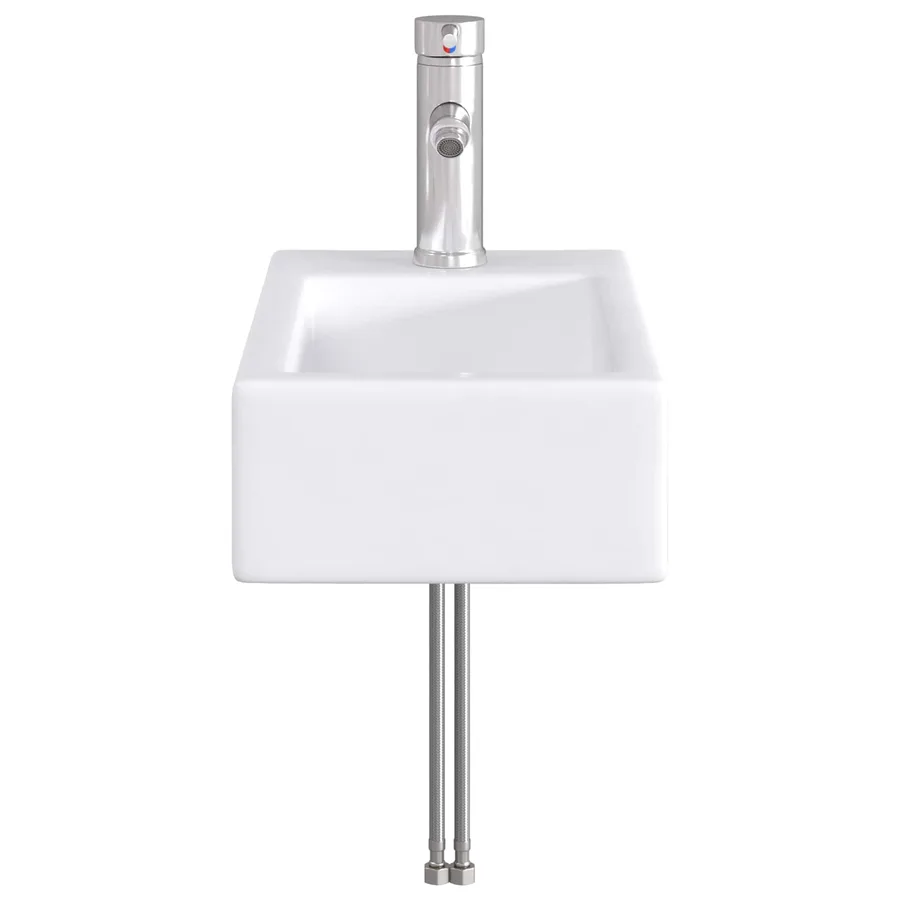 Lavabo de salle de bains Chrome 45,5 x 25,5 x 13 cm métal - 5