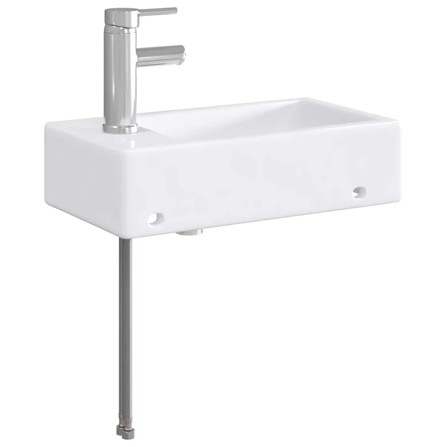 Lavabo de salle de bains Chrome 45,5 x 25,5 x 13 cm métal - 6