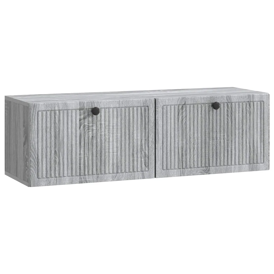 Meuble TV mural Sonoma gris 98 x 31 x 30 cm Bois d'ingénierie - 2