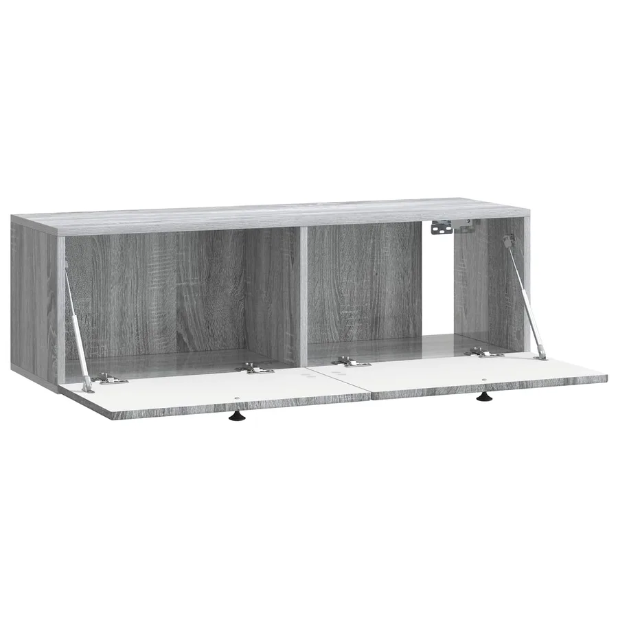 Meuble TV mural Sonoma gris 98 x 31 x 30 cm Bois d'ingénierie - 5