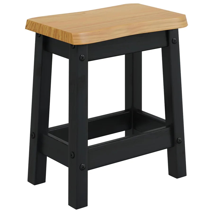 Tabouret de bar EKAI 2 pcs Noir 40 x 29 x 45,5 cm - 3