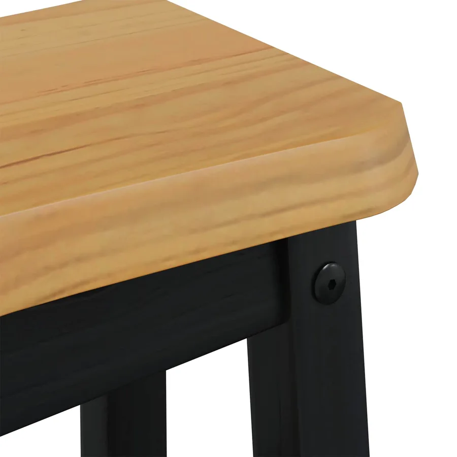 Tabouret de bar EKAI 2 pcs Noir 40 x 29 x 45,5 cm - 7