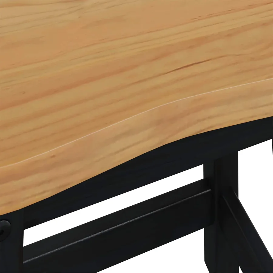 Tabouret de bar EKAI 2 pcs Noir 40 x 29 x 45,5 cm - 8