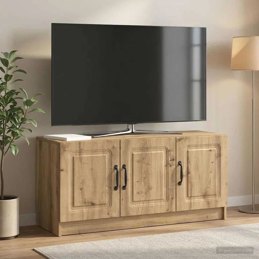 Meuble TV 99 x 34,5 x 47 cm Chêne artisanal Bois d'ingénierie