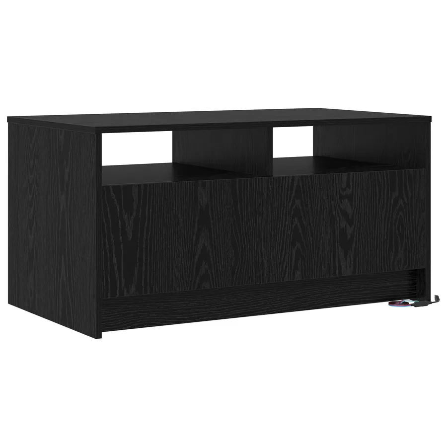 Table basse Chêne noir 90 x 50 x 45 cm Bois d'ingénierie - 9